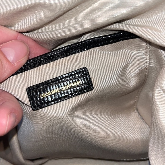 GORGEOUS classic semi vintage Brooks Brothers black textured leather handbag NWT - Picture 13 of 16